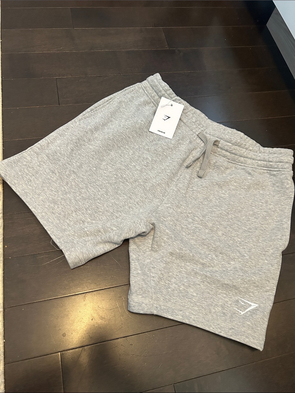Gymshark Men’s Light Grey Athletic Drawstring Shorts